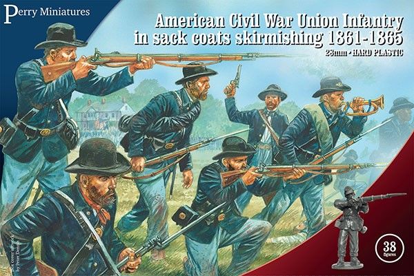 American Civil War Union Infantry in sack coats Skirmishing 1861-65